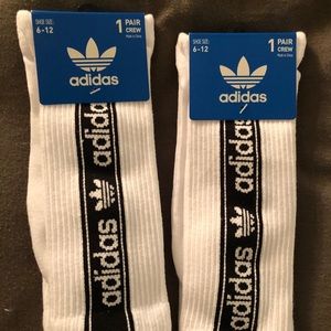 Adidas original white crew socks 2 pairs